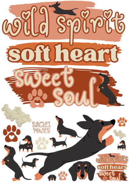 Bügelbild wild spirit soft heart wild soul